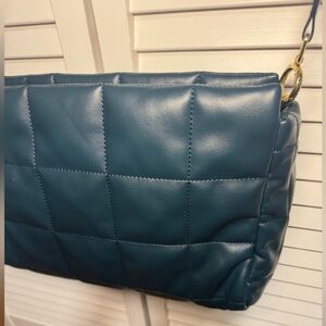 Summer & Rose Teal Quilted Shoulder Bag